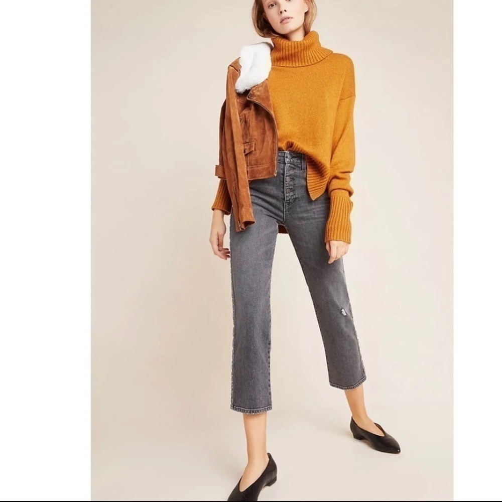 Anthropologie Sundry High Rise Cropped Jeans Leopard size 26 NWOT - Picture 3 of 10